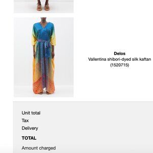 Delos Vallentina shibori-dyed silk kaftan dress